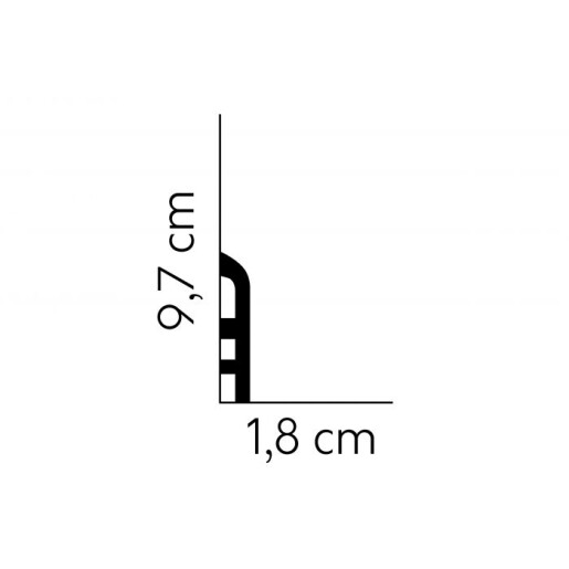 Plintă flexibilă MD355F bucată (2m)