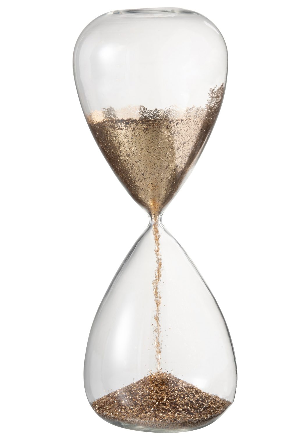 Clepsidra transparenta cu paiete aurii 40cm