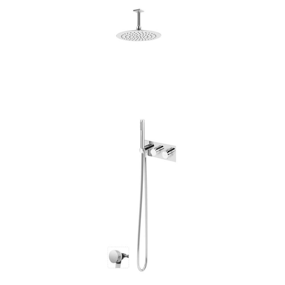 THER CON BATHSHOWER CEIL 250MM HANDSHOWER FIL WASTE - VENUSQ