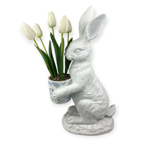 delft bunny hold.planter tt whblu 51cm