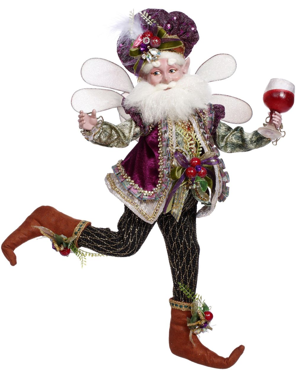 med wine lover fairy prplgrn 42cm