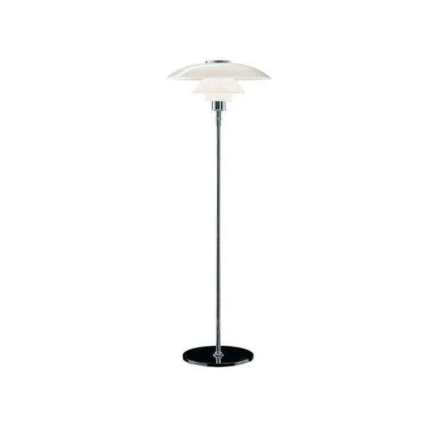 Lampă de podea PH 4½-3½, cromată, cu luciu intens