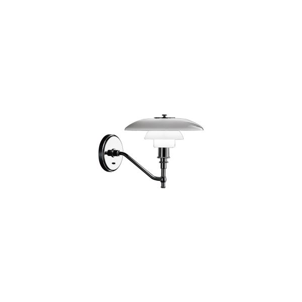 Lampă de perete PH 3/2, sticlă opal albă