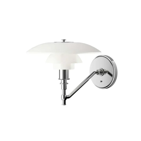 Lampă de perete PH 3/2, sticlă opal albă